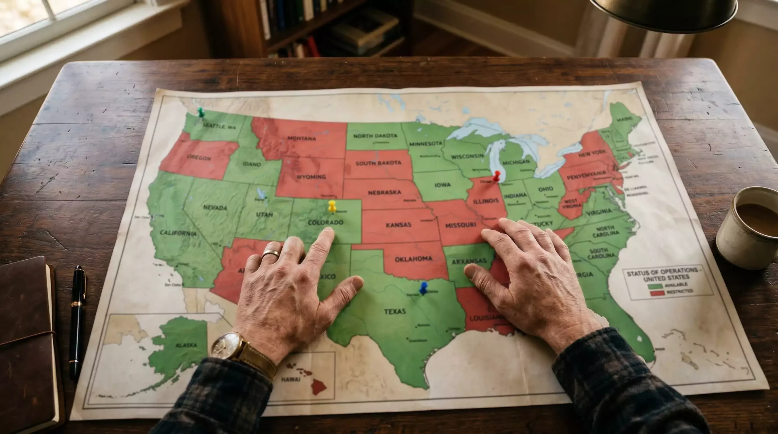 US map showing sweepstakes casino legal states 2026