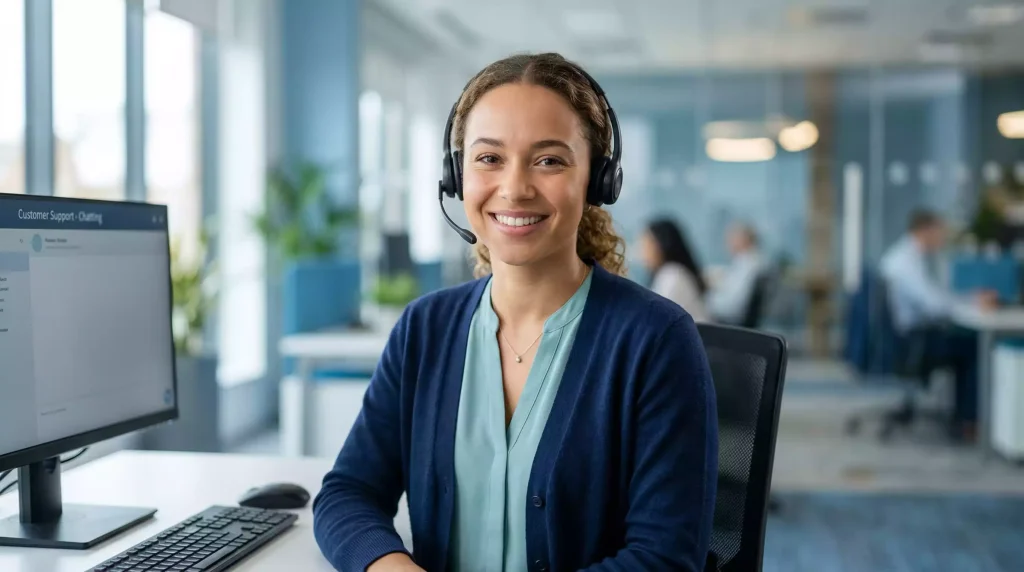 Customer support agent helping sweepstakes casino player