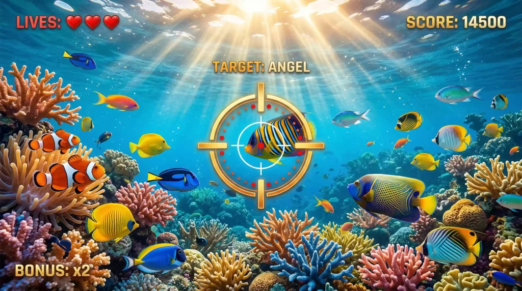 Colorful fish games at sweepstakes casino arcade
